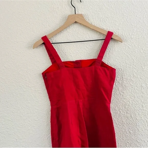 STAUD Bay Cropped Red Jumpsuit - Picture 7 of 15